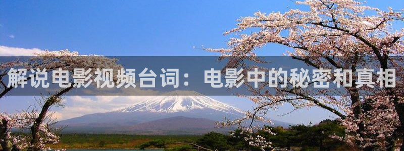 先锋在线秋霞：解说电影视频台词：电影中的秘密和真相